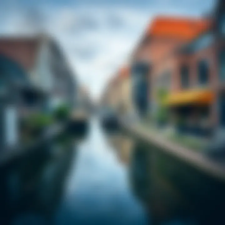 Scenic view of Alkmaar's canals