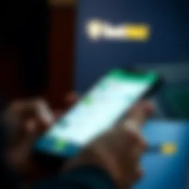 Security features of the bet365 app highlighted on a mobile device.