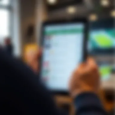 User experience feedback on the bet365 app displayed on a tablet.