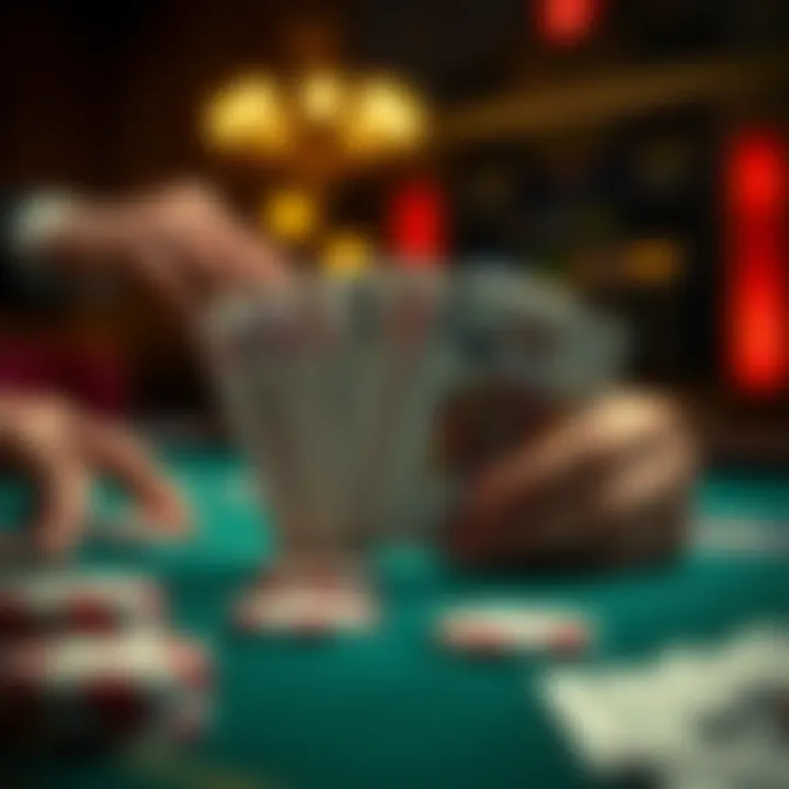 Visual representation of card counting strategy in blackjack