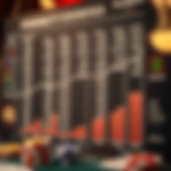 Chart showing probability statistics in blackjack gameplay