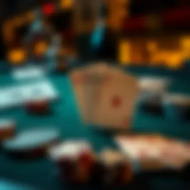 An illustration depicting the strategic elements involved in playing blackjack, including cards and strategies.