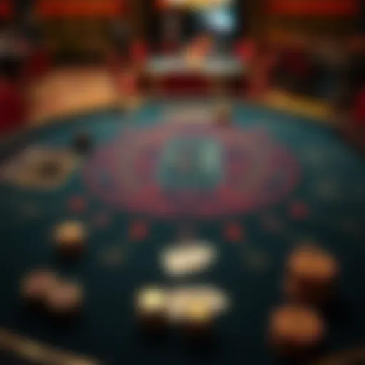 Overview of a blackjack table layout