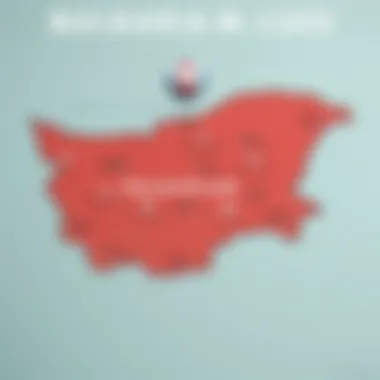 Map highlighting key regions with successful Bulgarian football clubs