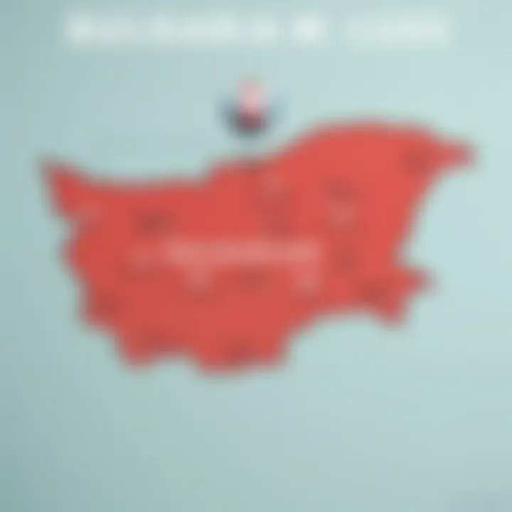 Map highlighting key regions with successful Bulgarian football clubs