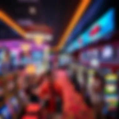 A modern casino floor bustling with excitement and diverse gaming options