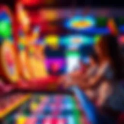 Colorful casino ball games in action