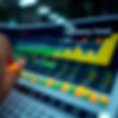 A chart depicting betting trends and statistics