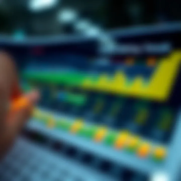 A chart depicting betting trends and statistics