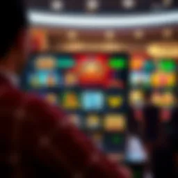 A modern casino game application interface featuring various games.