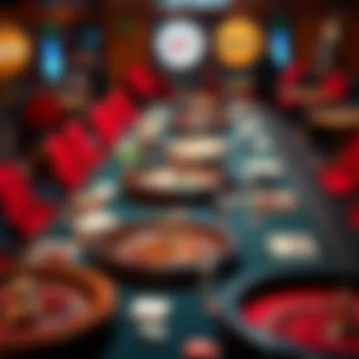 Table of various casino games showcasing diversity