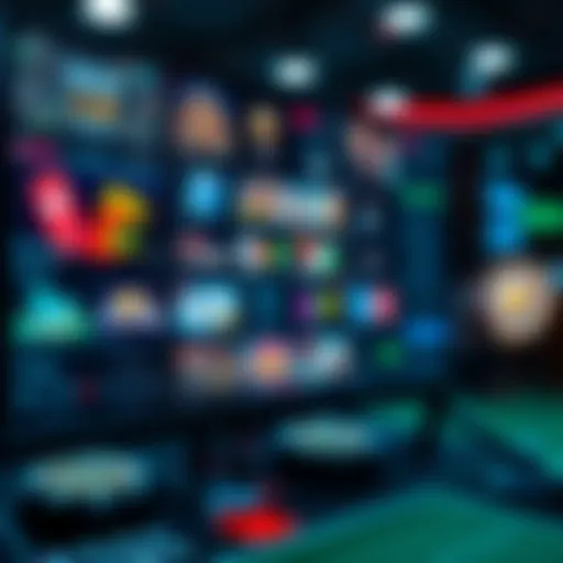 A digital interface showcasing various online casino sites