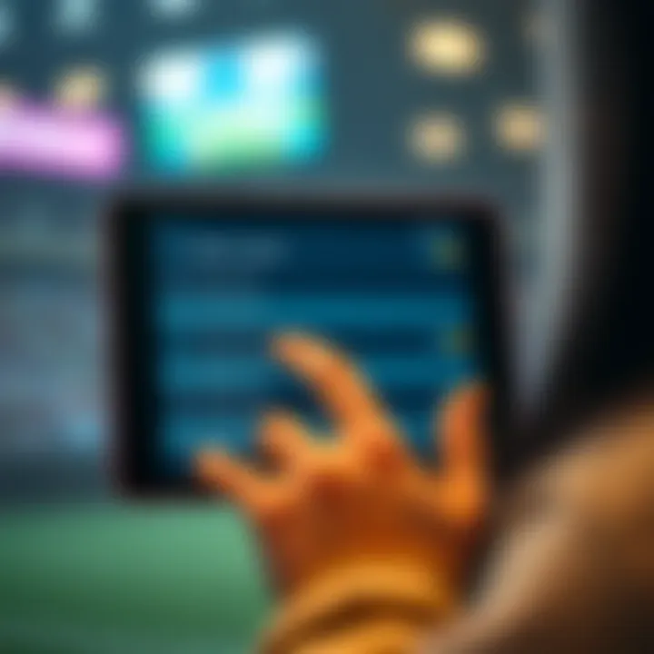 User Navigation of Address Options User navigating different address options on a digital device