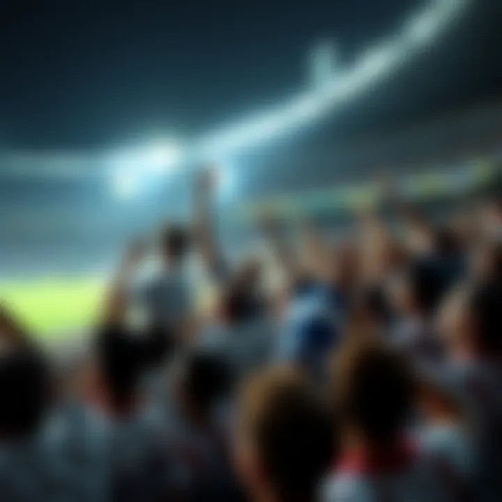 Stadium filled with passionate fans during match