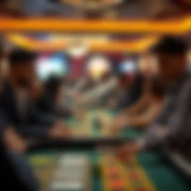 Social interactions at a craps table