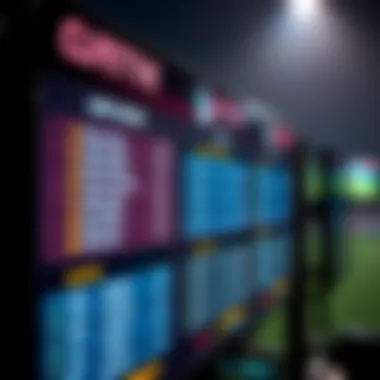 Live cricket scoring interface showcasing real-time updates