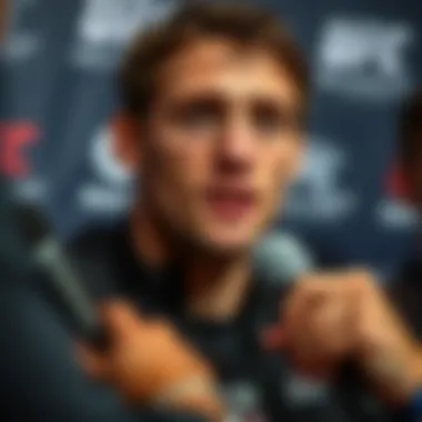 Darren Till Engaging with Media Darren Till during a press conference