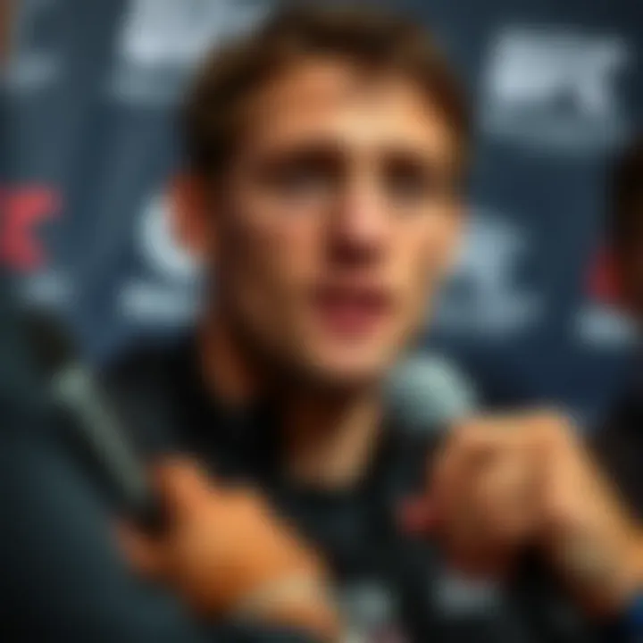 Darren Till Engaging with Media Darren Till during a press conference