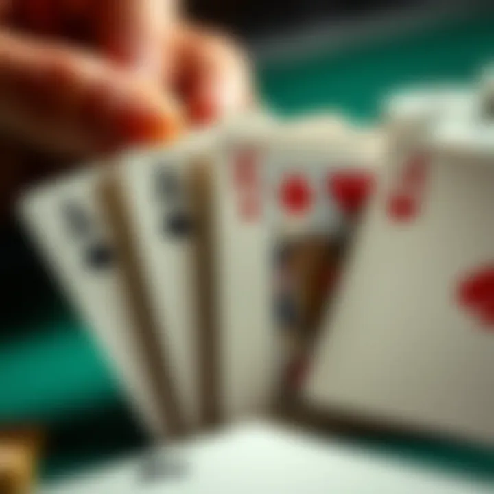 The Intricacies of Blackjack Cards Close-up of cards in Evolution Blackjack