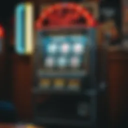 A vintage slot machine showcasing its classic design