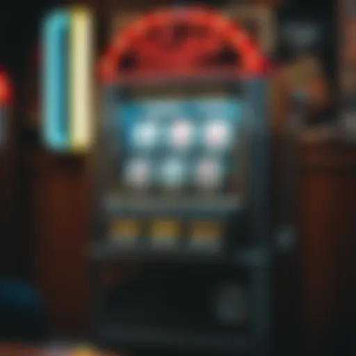 A vintage slot machine showcasing its classic design