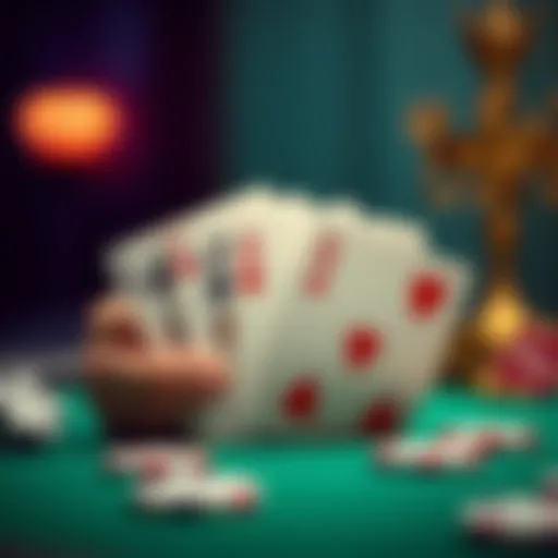 Illustration of a flush hand in poker