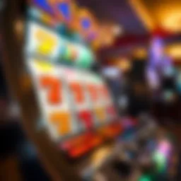 A classic slot machine with vibrant symbols