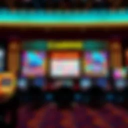 An engaging layout of a virtual casino showcasing various free slot games.