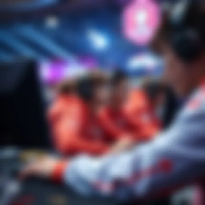 Dynamic esports team at a major tournament