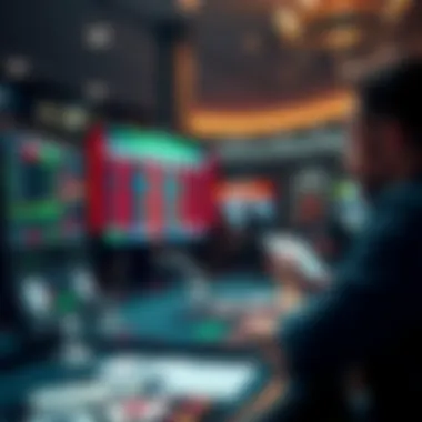 Visual depiction of the impact of online betting on traditional gambling