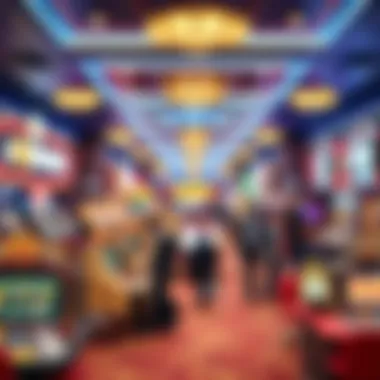 Interior view of a bustling casino floor