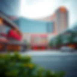 Casino exterior showcasing modern architecture