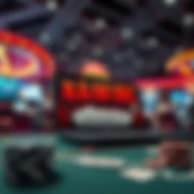 A digital representation of the latest trends in online gambling.