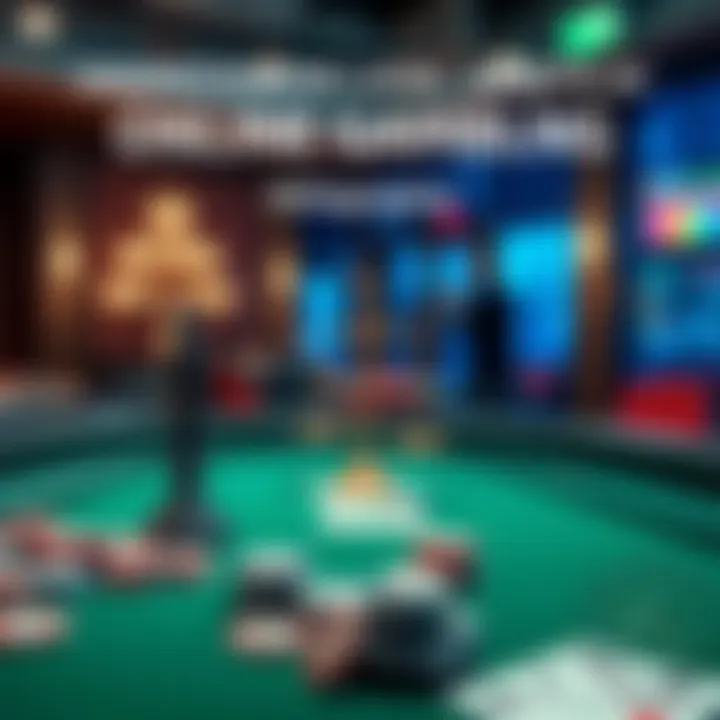 Infographic illustrating legal aspects of online gambling