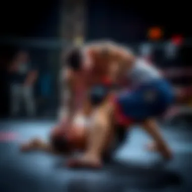 Dynamic grappling technique demonstration