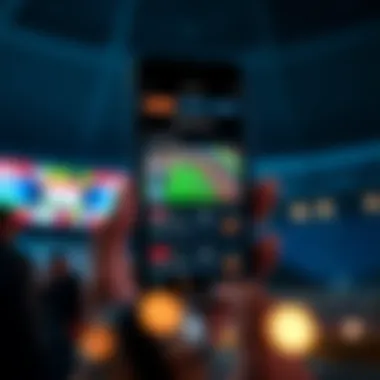 Mobile betting user interface showcasing advanced features