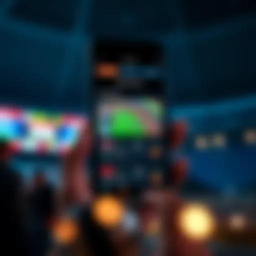 Mobile betting user interface showcasing advanced features