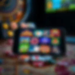 A collection of various mobile casino games displayed on a smartphone screen.