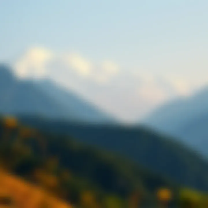 The serene landscapes of Nepal, featuring the majestic Himalayas and lush green valleys.