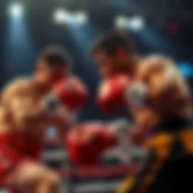 Dynamic boxing betting scene
