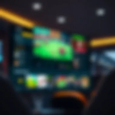 A sleek online casino interface showcasing various games and betting options.