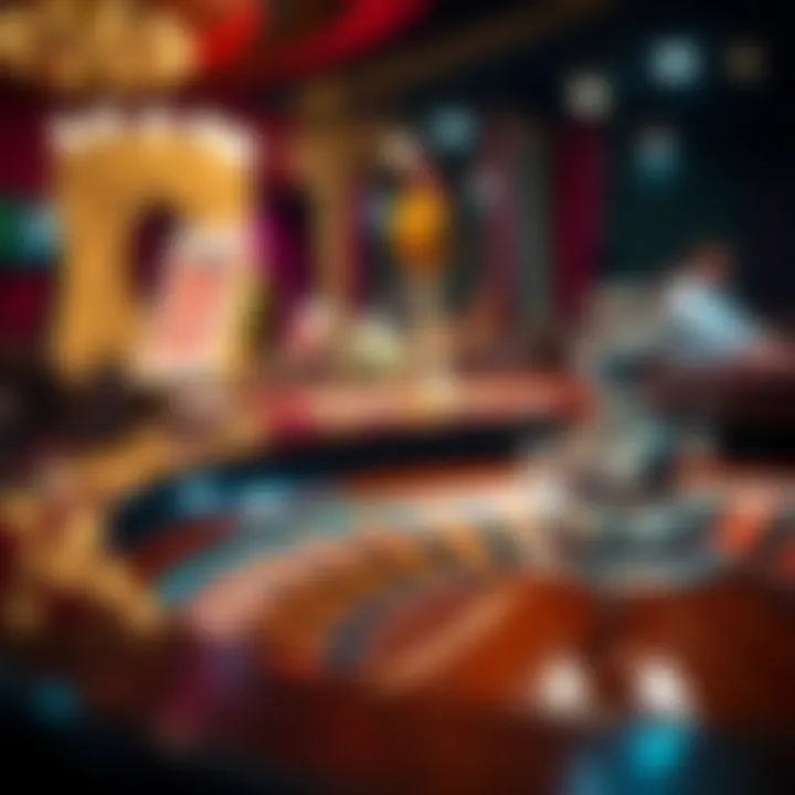 Live roulette game in action