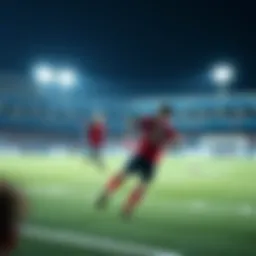 Live streaming of an international football match