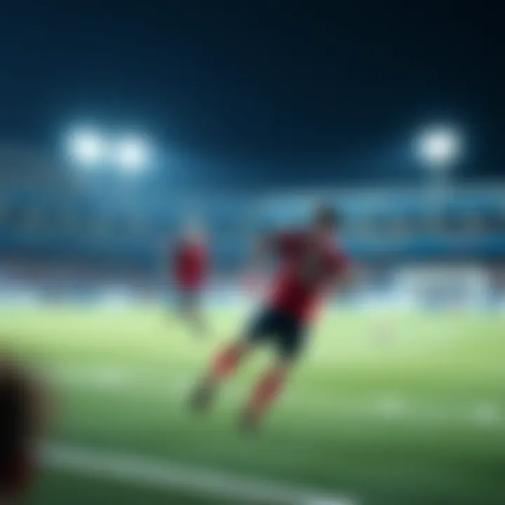 Live streaming of an international football match