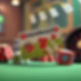 Illustration of a Paysafecard with casino elements