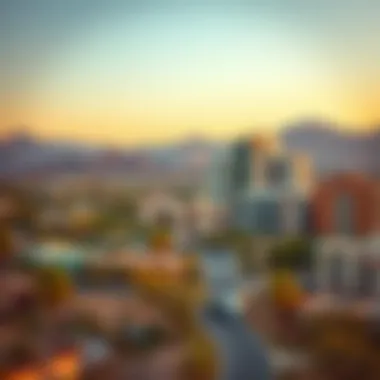 Phoenix cityscape with desert backdrop highlighting unique landscapes