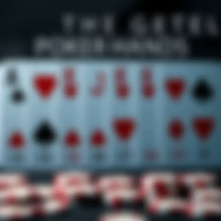 Ranking of Poker Hands Illustration of different poker hands ranked from high to low.