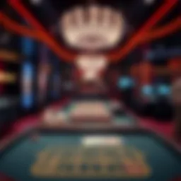 A virtual casino environment showcasing real-time baccarat gameplay