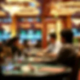 A captivating real-time casino atmosphere with players engaged in games.