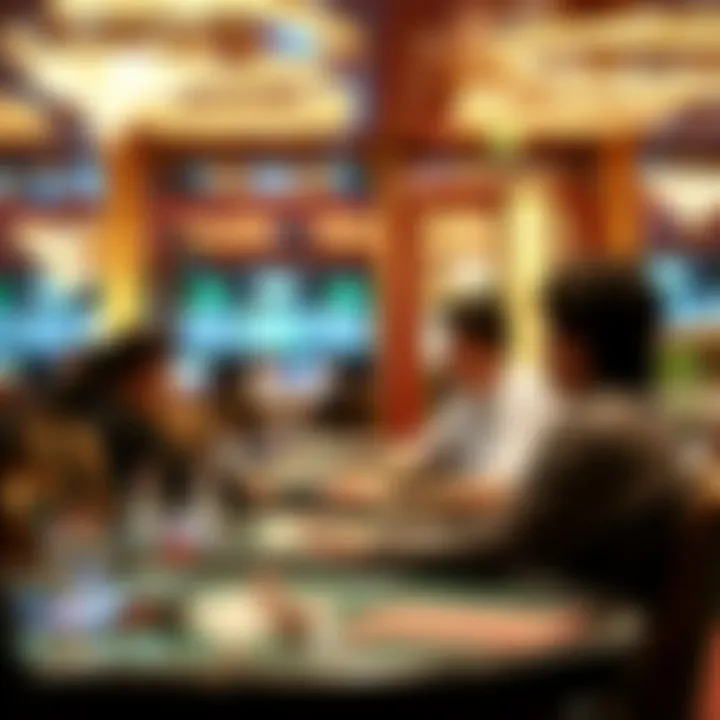 A captivating real-time casino atmosphere with players engaged in games.